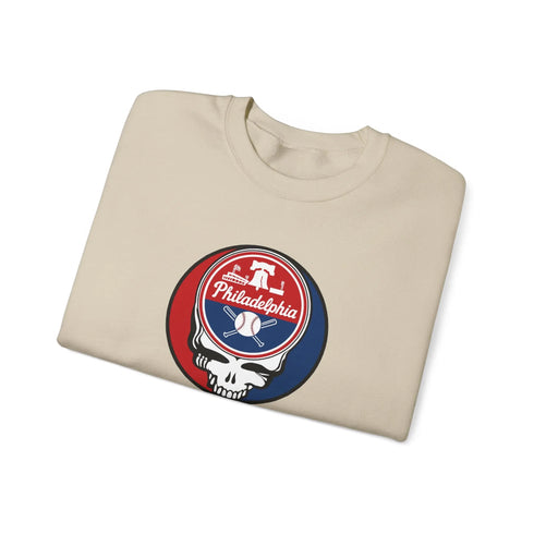 Grateful Dead - Philadelphia Phillies Grateful Dead Stealie Crewneck Sweatshirt - MLB - StealieShop